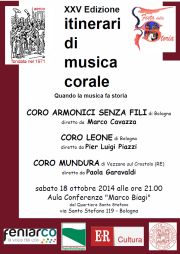 XXV Rassegna "Itinerari di Musica Corale"